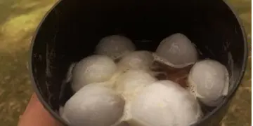 Se hizo un fernet con el hielo del granizo