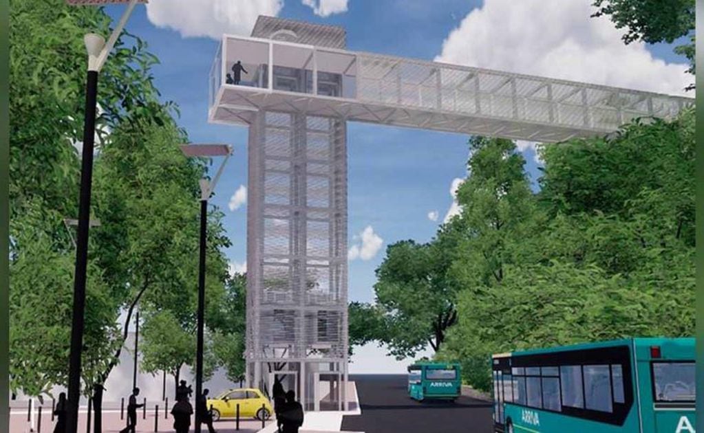 San Salvador de Jujuy contará con el primer ascensor urbano del país. En la imagen, una aproximación al proyecto.