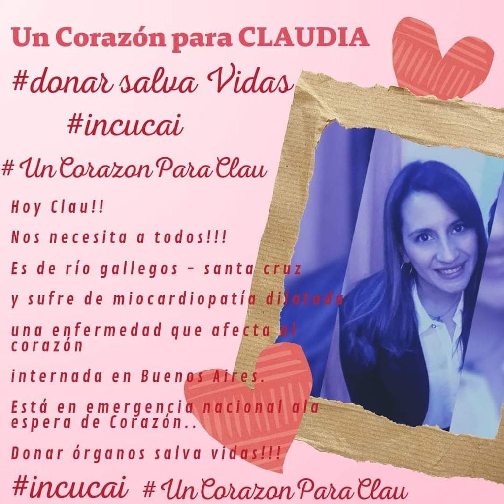 Un corazón para Claudia Argiropulos de Río Gallegos.
