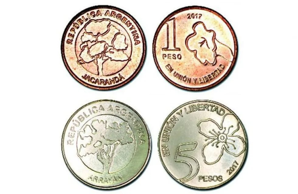 Ya circulan las nuevas monedas de 1 peso: son más chicas y de color rojizo