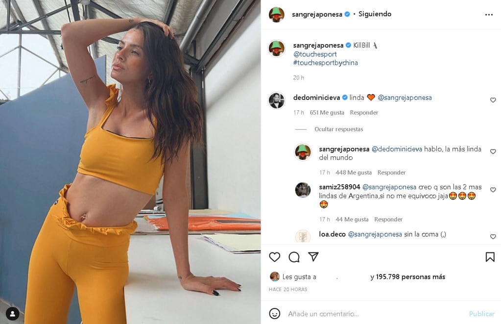 La China Suárez y Eva de Dominici tuvieron un intercambio virtual después de los rumores que las enfrentaron. (Foto: Instagram)