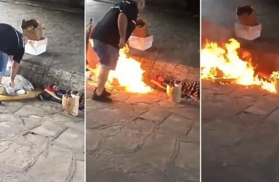 Damián Calabró, el hombre que intentó quemar a dos indigentes mientras dormían debajo de un puente de la avenida General Paz. (Web)