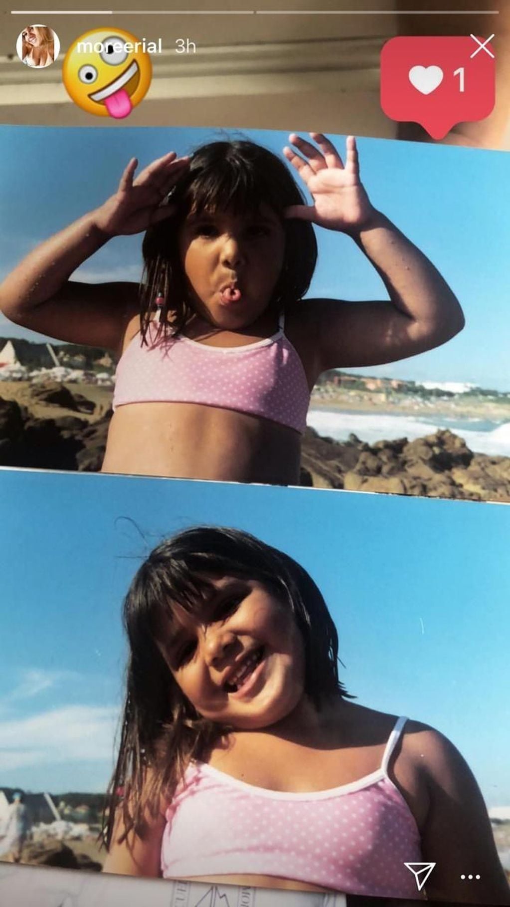 More Rial publicó dos fotos de su infancia