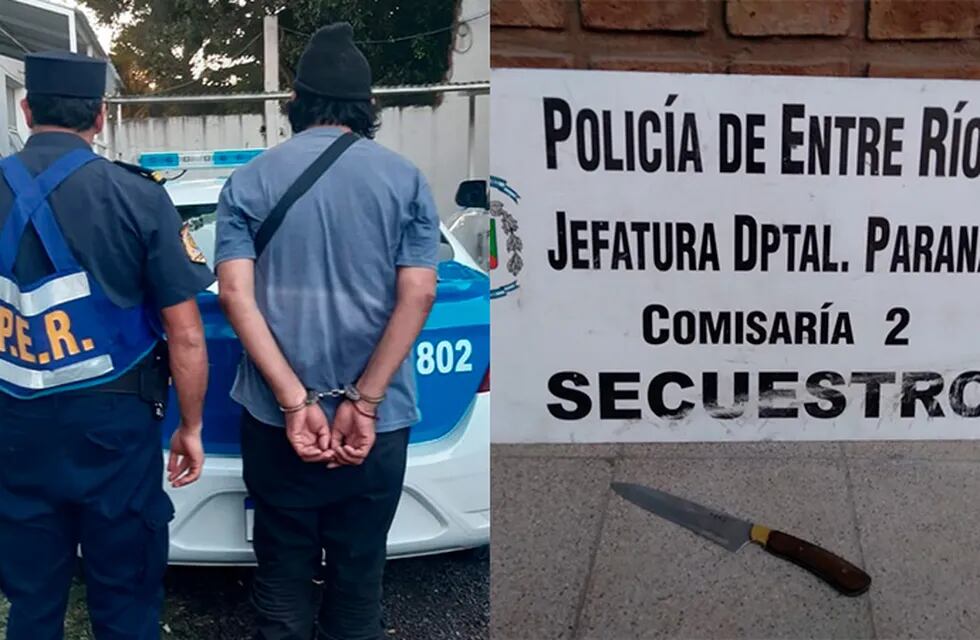 El hombre fue detenido. Ambas personas se encuentran en situación de calle.