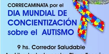 Realizarán una correcaminata por el Día de la de la Concientización sobre el autismo
