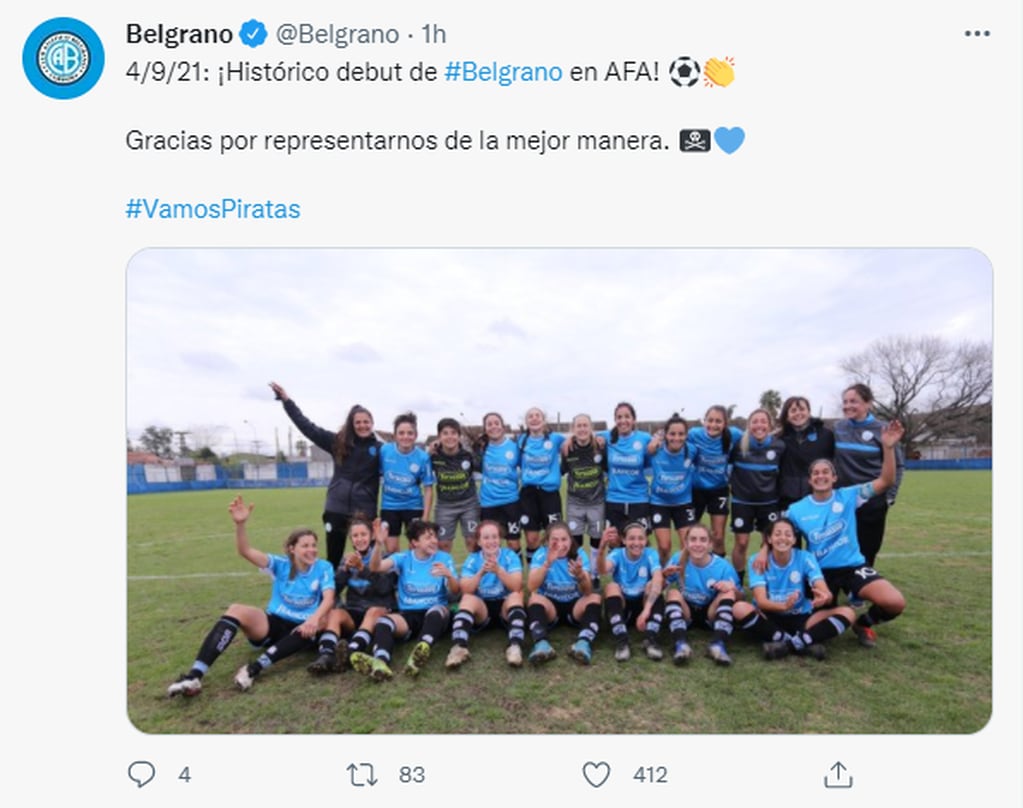 Belgrano vapuleó a San Martín de Burzaco en su debut en AFA
