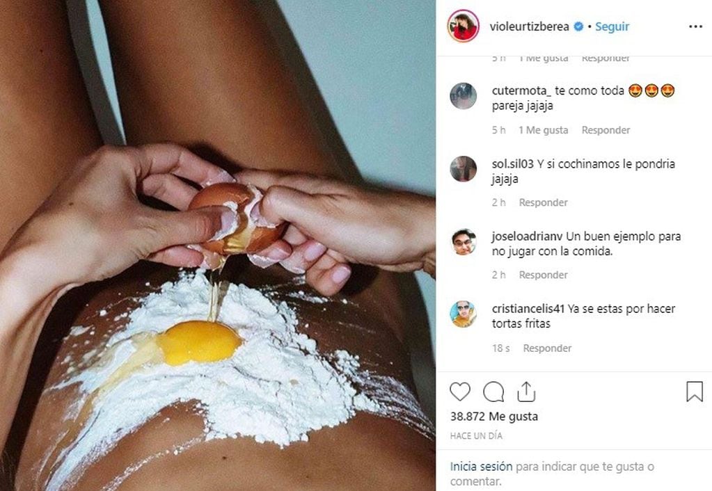 Violeta Urtizberea y una extraña foto para contar que está embarazada (Foto: Instagram)