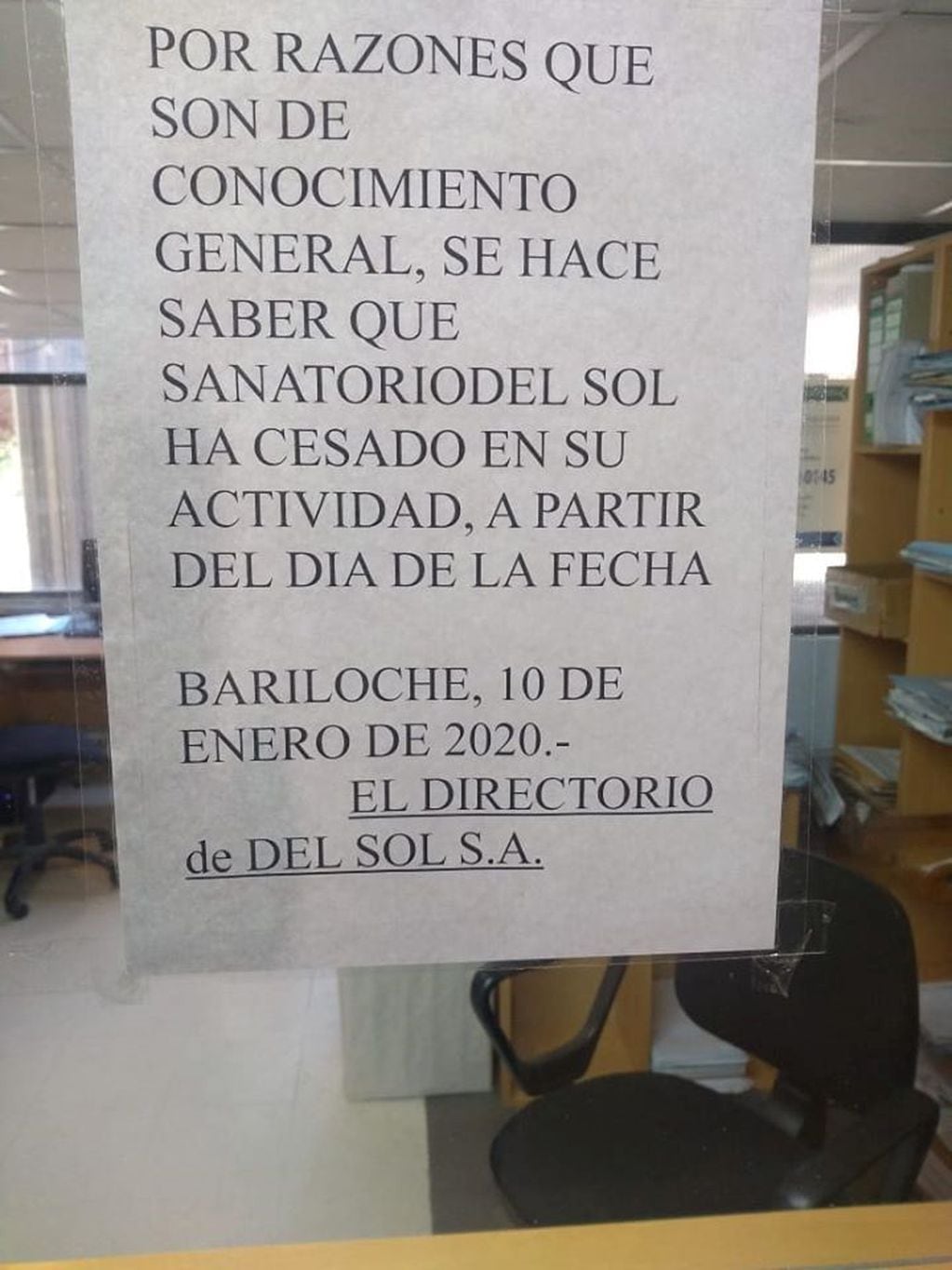Sanatorio del Sol, Bariloche (web).