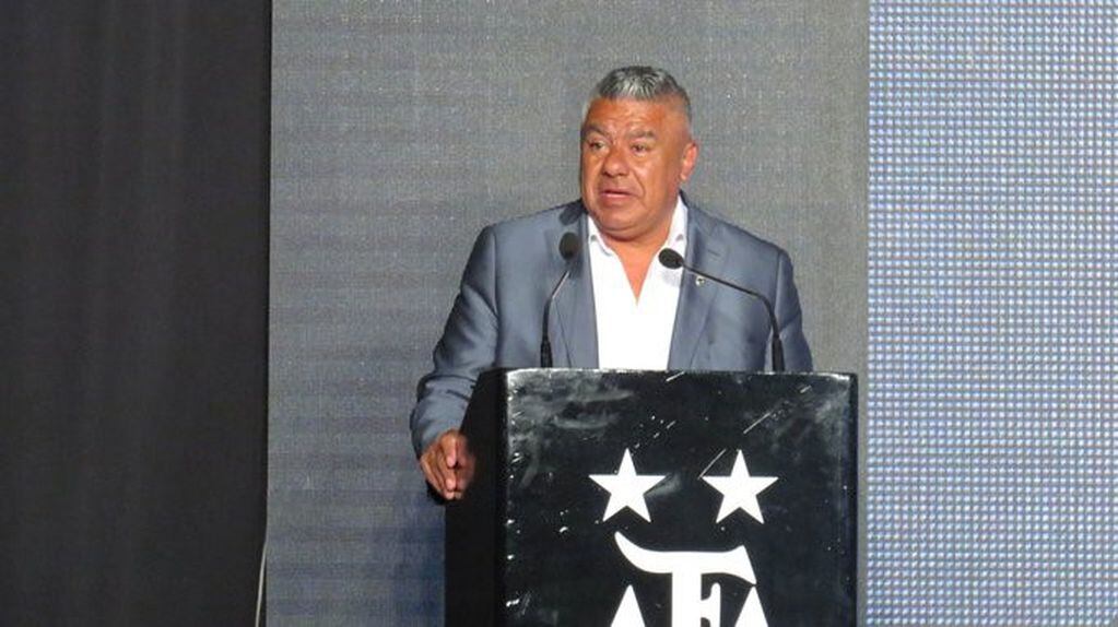 Claudio Tapia durante el evento (Foto: AFA).