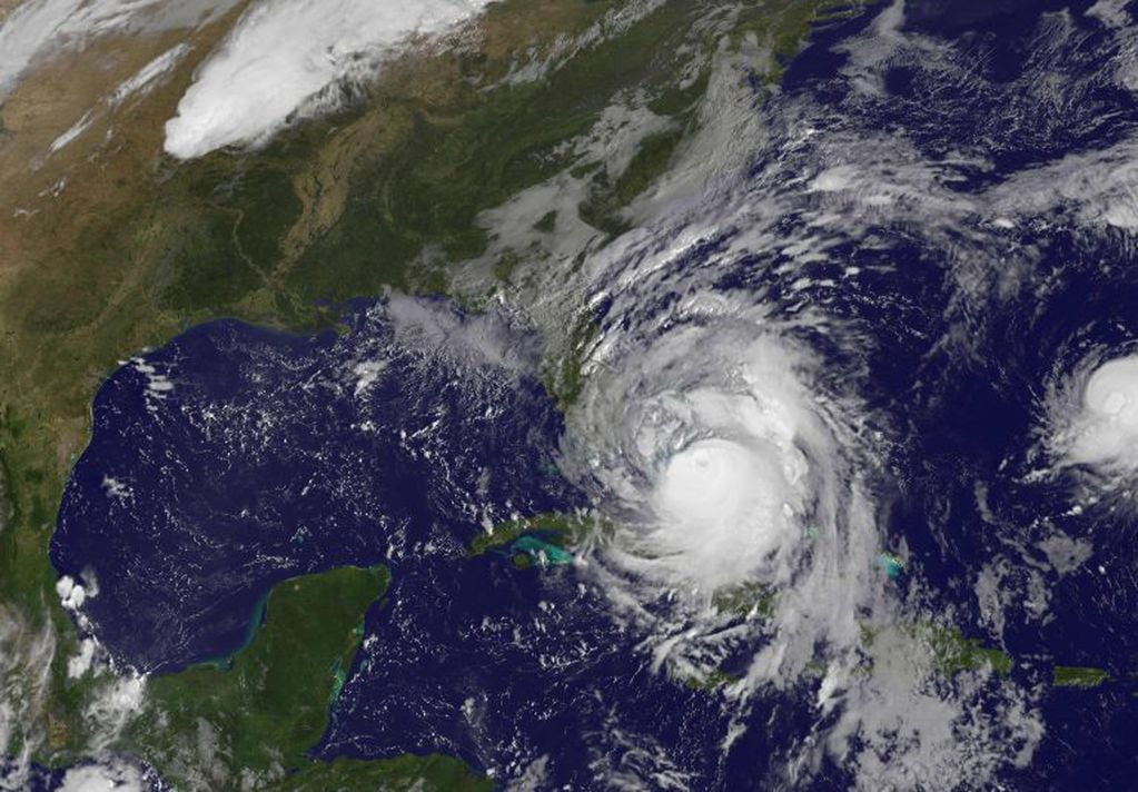This NOAA-NASA Goes East project satellite image shows Hurricane Matthew on October 6, 2016 at 1245 UTC in the Caribbean.
Some 1.5 million people are under evacuation orders in Florida in preparation for mighty Hurricane Matthew to make a direct hit on th