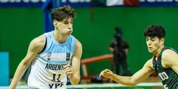 Felipe Minzer, basquetbolista de 16 años, hijo de mendocino que juega en la Selección y en la Liga profesional de España.