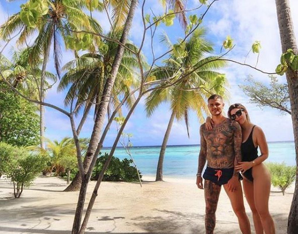 Wanda Nara y Mauro Icardi, de vacaciones en la Polinesia (Instagram/@mauroicardi)