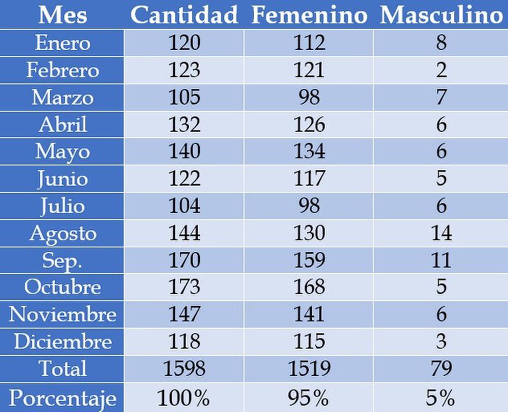 Estadísticas de violencia de género y femicidios en San Luis.