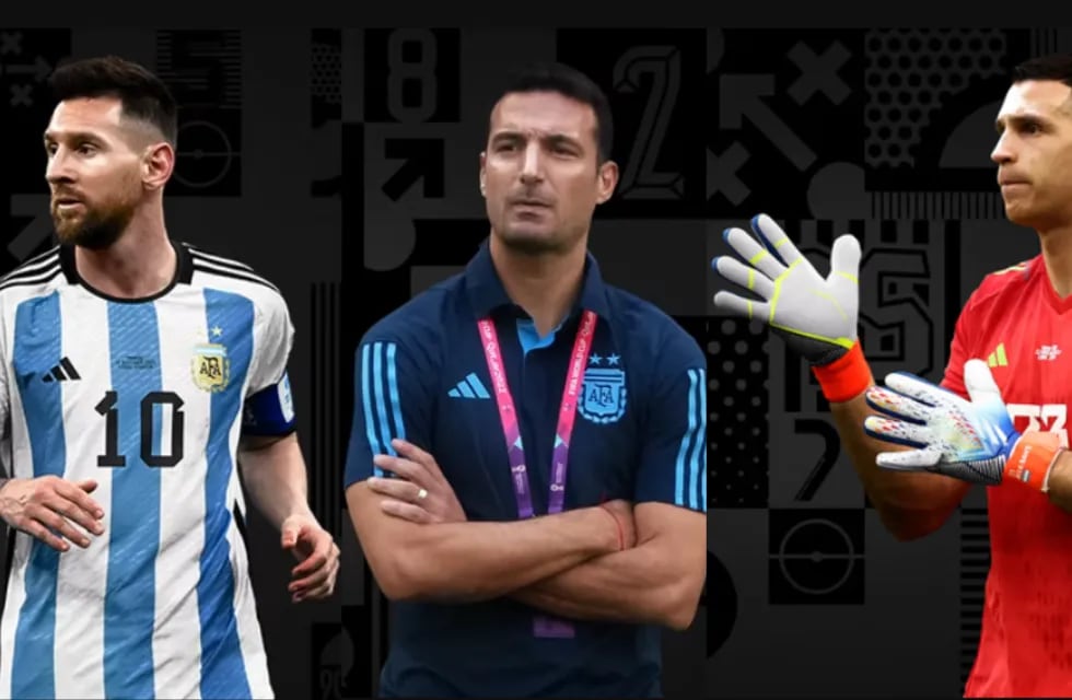 Messi, Scaloni y Martínez finalistas en "The Best". Foto: FIFA
