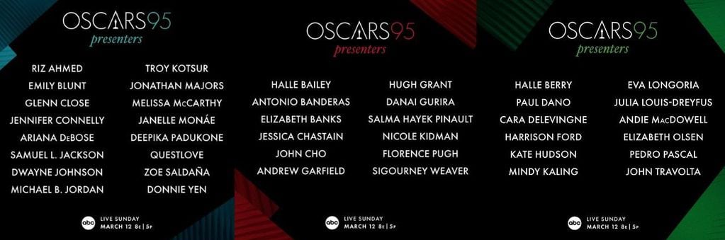 Lista de presentadores de los Oscars
