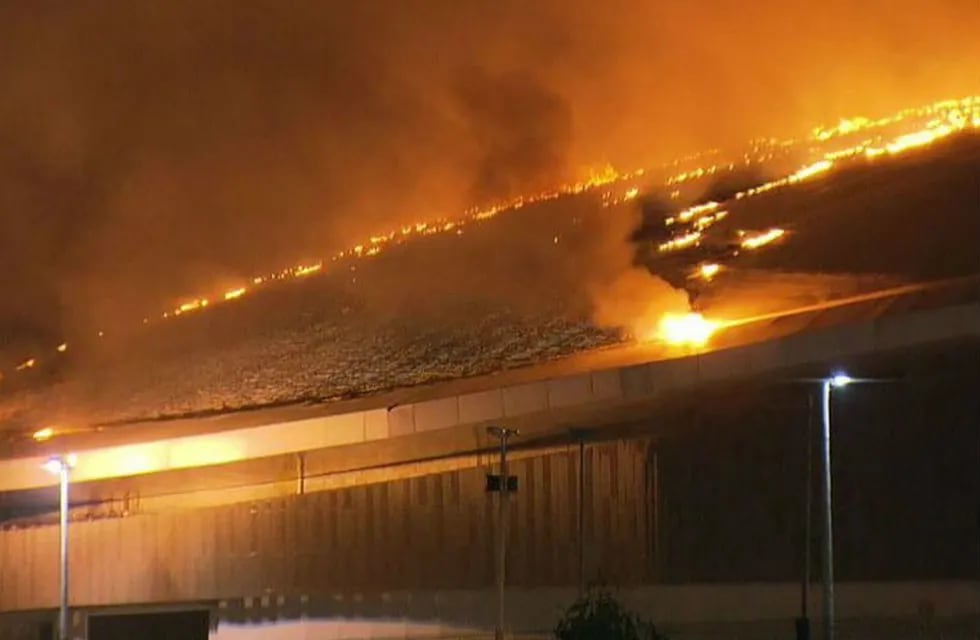Incendio en el velodromo olímpico de Río.