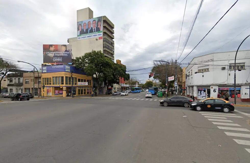 Cruce de Avenida San Martín y Bulevar Seguí en la zona sur de Rosario. (Google Street View)