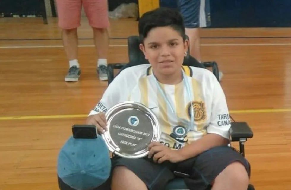 Bruno tiene 14 años y fue convocado por el combinado nacional de cara al Mundial de Powerchair Football.