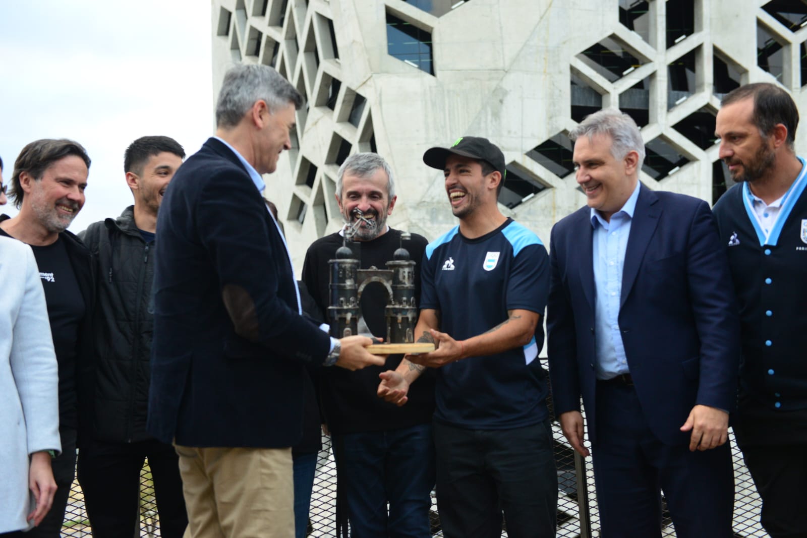 El medallista fue recibido en la Casa de Gobierno.