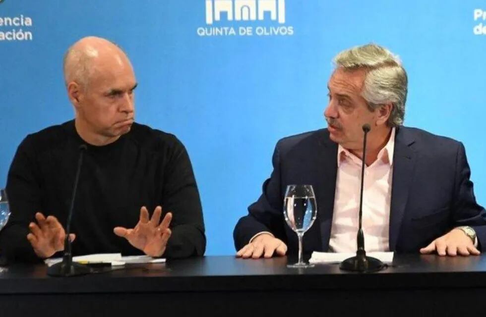 Horacio Rodríguez Larreta y Alberto Fernández (Archivo)