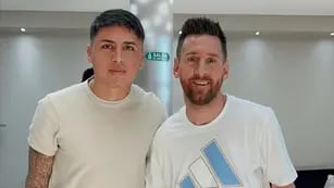 Facundo Farías y Messi