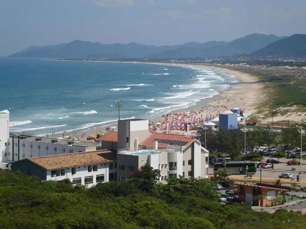 La Playa Joaquina es uno de los balnearios más conocidos de Florianópolis.