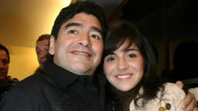 Gianinna Maradona y Diego Armando 