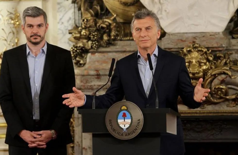 Marcos Peña y Mauricio Macri