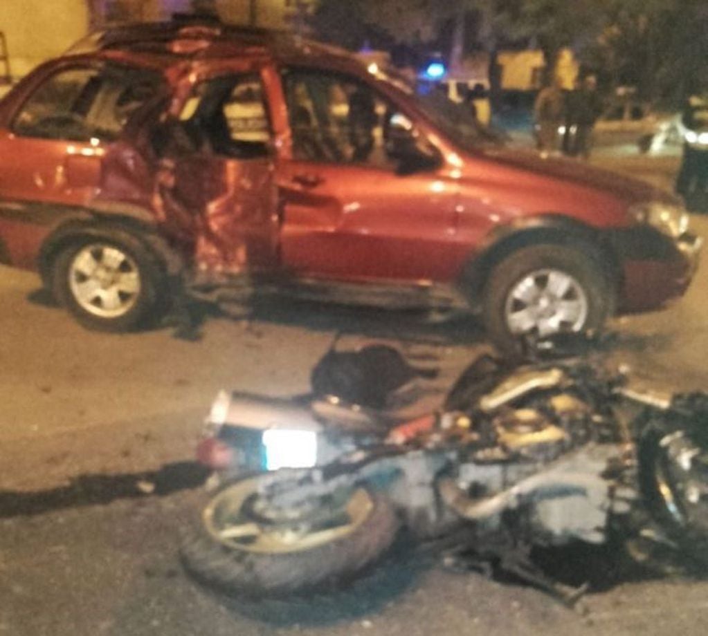 Accidente sobre la avenida Tavella, Salta. (Web)