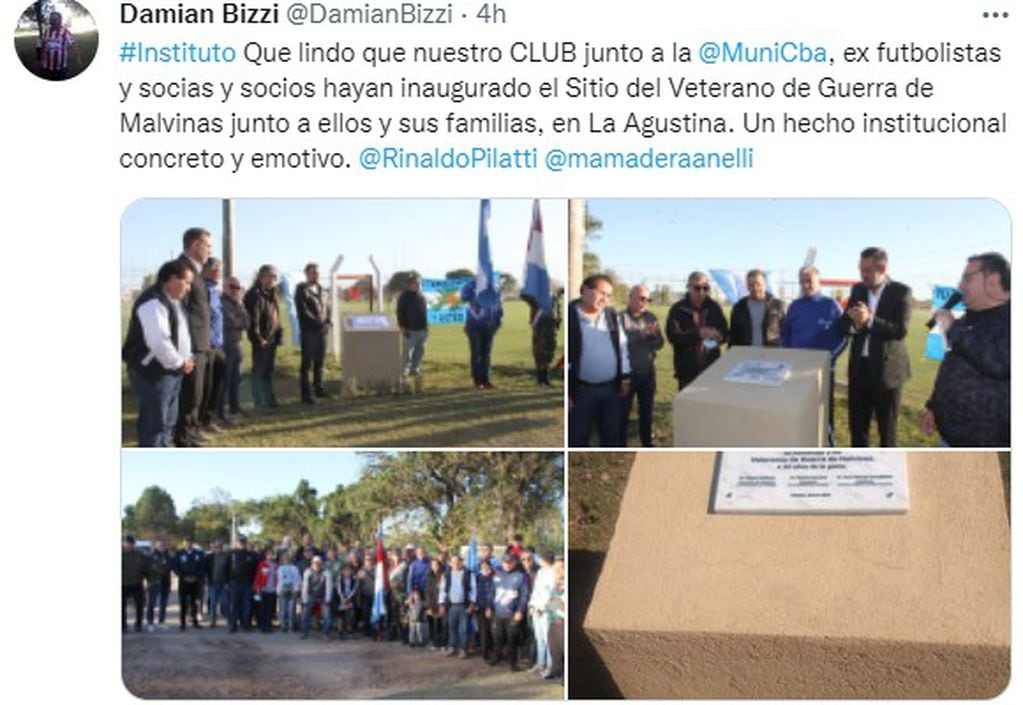 La Municipalidad de Córdoba acompañó a Instituto en el homenaje a los héroes de Malvinas.
