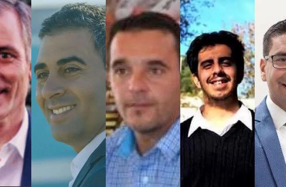 Los cinco candidatos a intendente en San Luis.