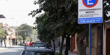 Estacionamiento medido en San miguel de Tucumán.