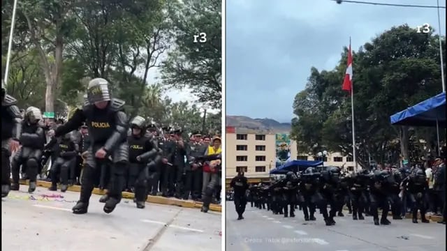 La policía nacional peruana marchó al ritmo de Ke Personajes y se hizo viral