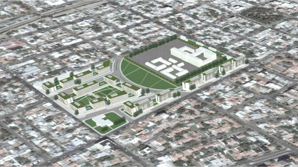 Transformarán una cárcel neuquina en centro urbano de usos múltiples y espacio verde. (Foto: Prensa Municipal)