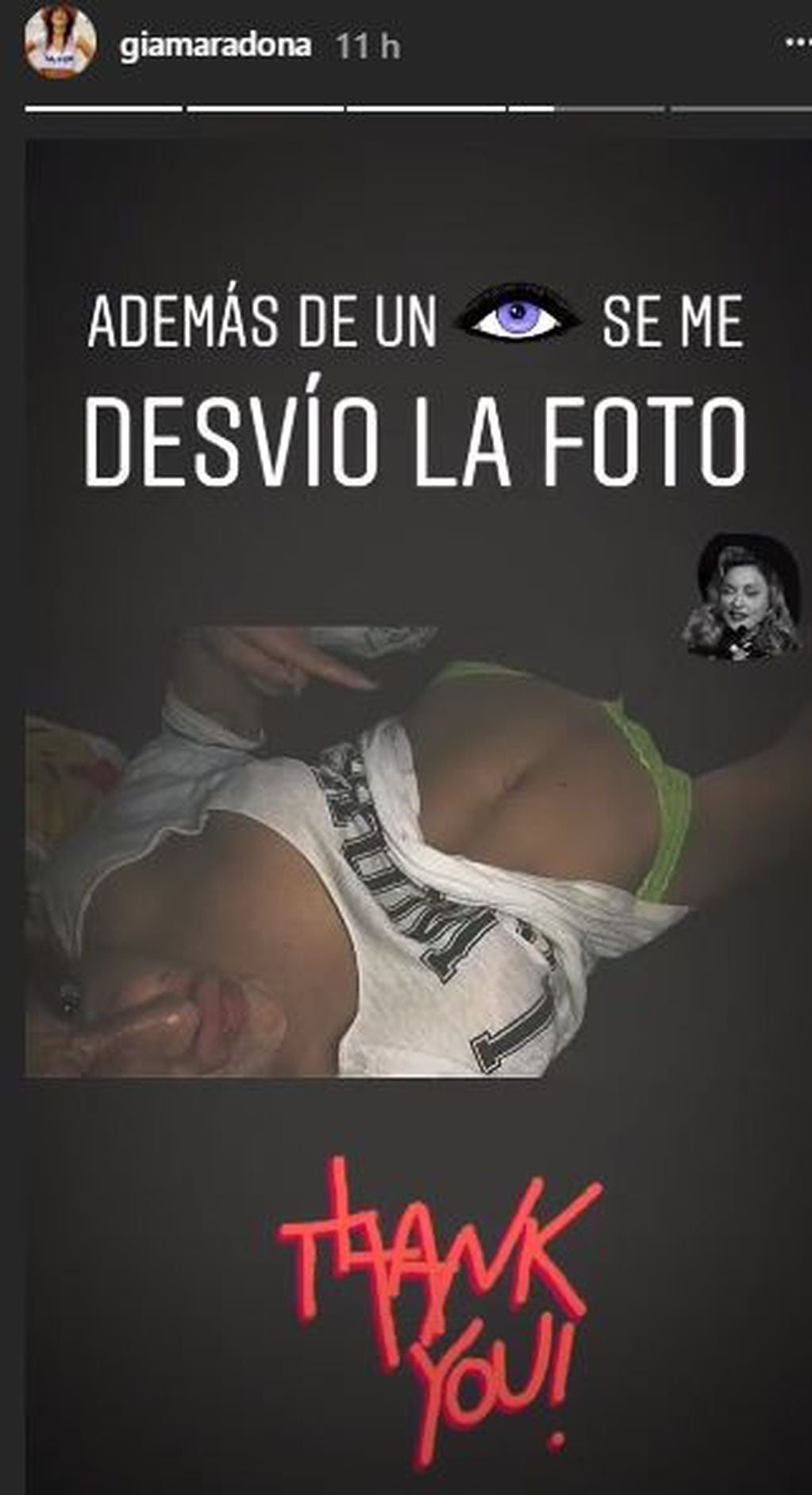 Giannina Maradona en Instagram.