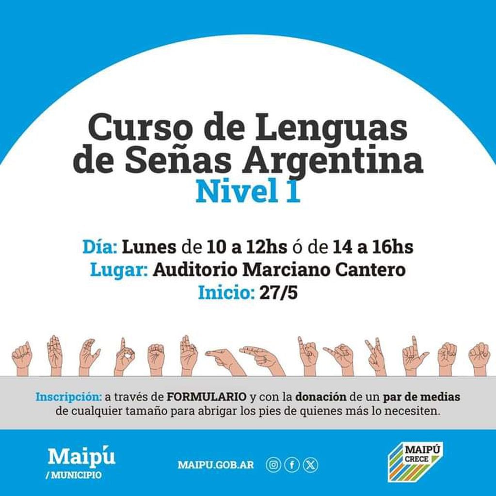 Maipú te capacita en Lengua de Señas Argentina
