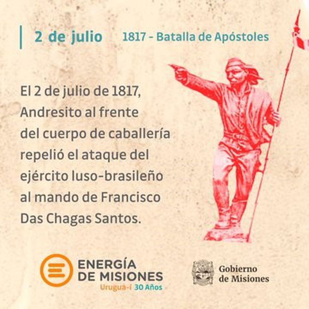 Homenaje a Andresito del Gobierno de Misiones y EMSA.