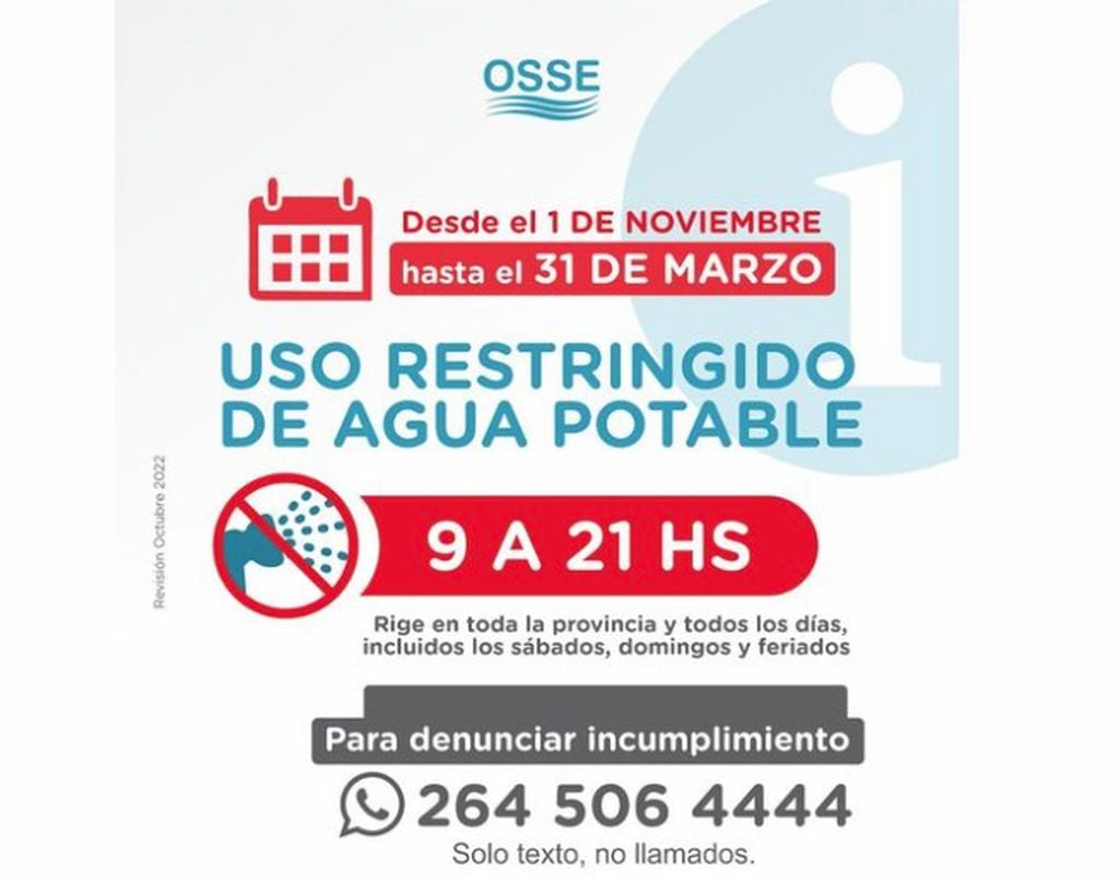 Comunicado de OSSE San Juan