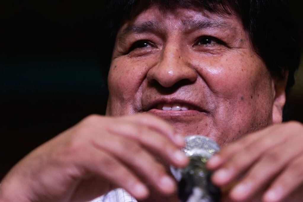 El expresidente de Bolivia Evo Morales ofrece una rueda de prensa  en Buenos Aires  (Foto: EFE/ Juan Ignacio Roncoroni)