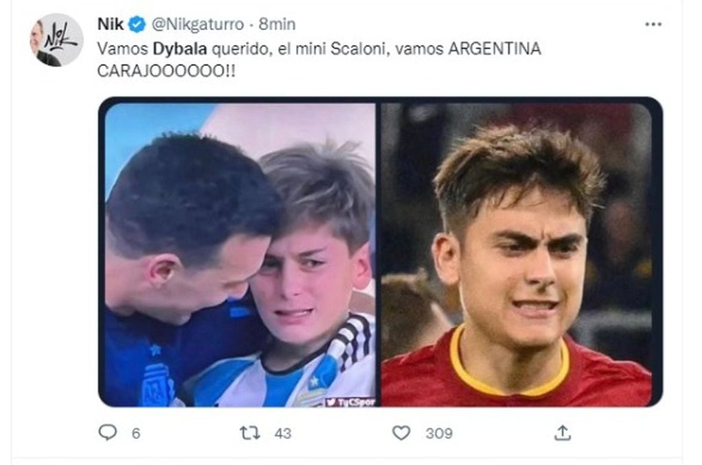 El cordobés ingresó por el goleador Julián Álvarez y las redes explotaron de memes.