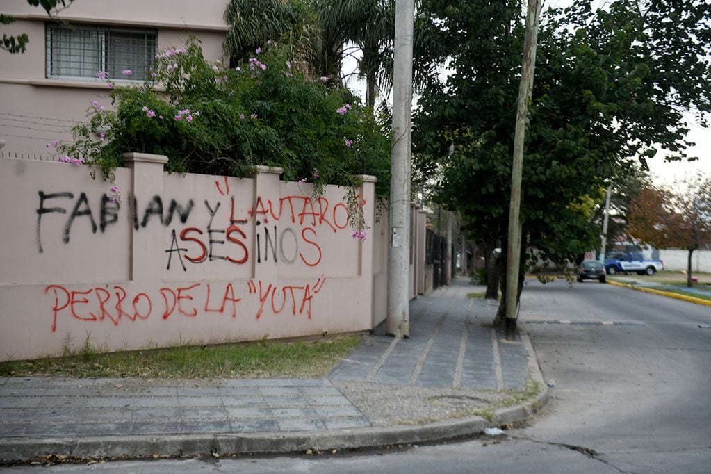 Pintada en barrio San Martín. (Ramiro Pereyra / La Voz)