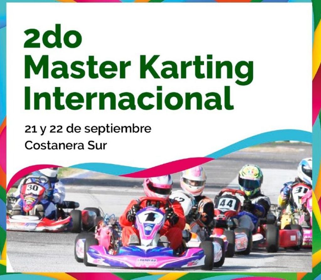 El 2° Master Karting Internacional comenzará el sábado 21 de septiembre. (Web).