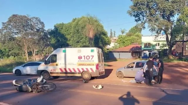 Accidente vial en la ruta 14 deja a un hombre herido en Oberá