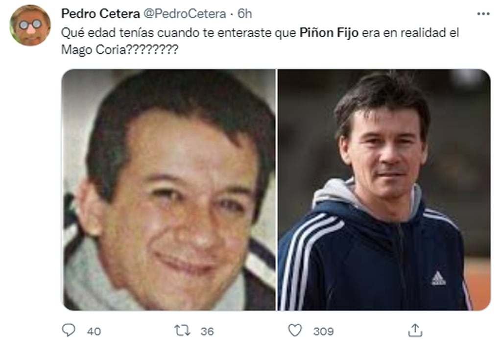 También hay memes con el rostro de Fabián Gómez, quien interpreta a Piñón.