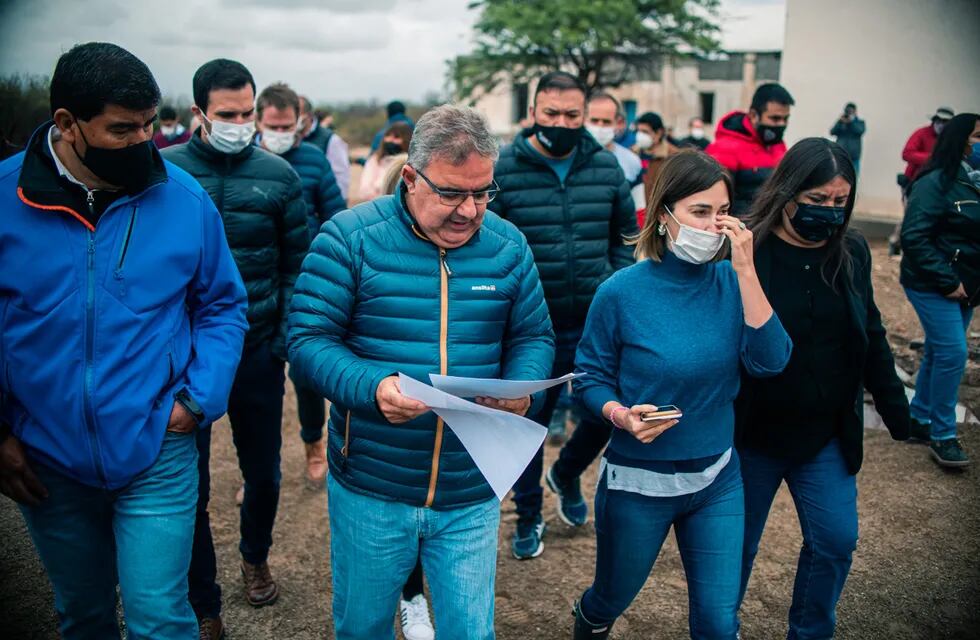 Jalil recorrió el predio del nuevo Parque Industrial de Andalgalá.