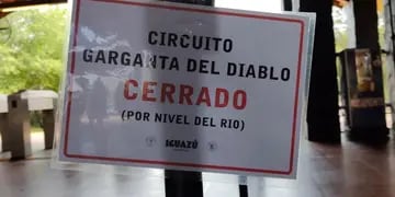 Debido a la crecida del río Iguazú, cerraron el circuito Garganta del Diablo
