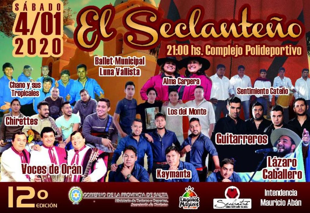 Lanzamiento del 12º festival El Seclanteño 2020 (Facebook Seclantás "Cuna del poncho salteño")