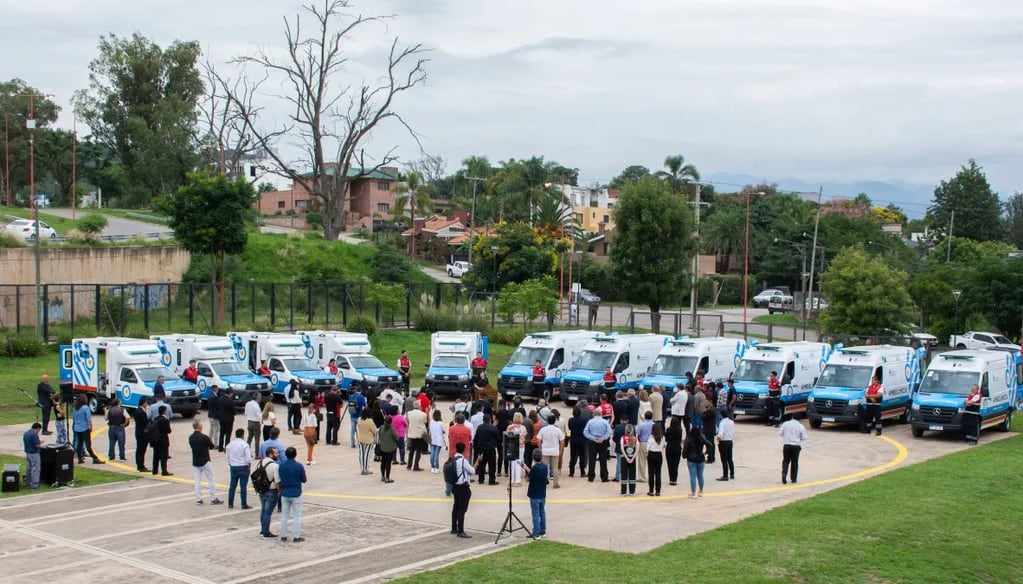 Panorámica que muestra las once nuevas unidades que se incorporó este jueves al sistema de salud pública de Jujuy.