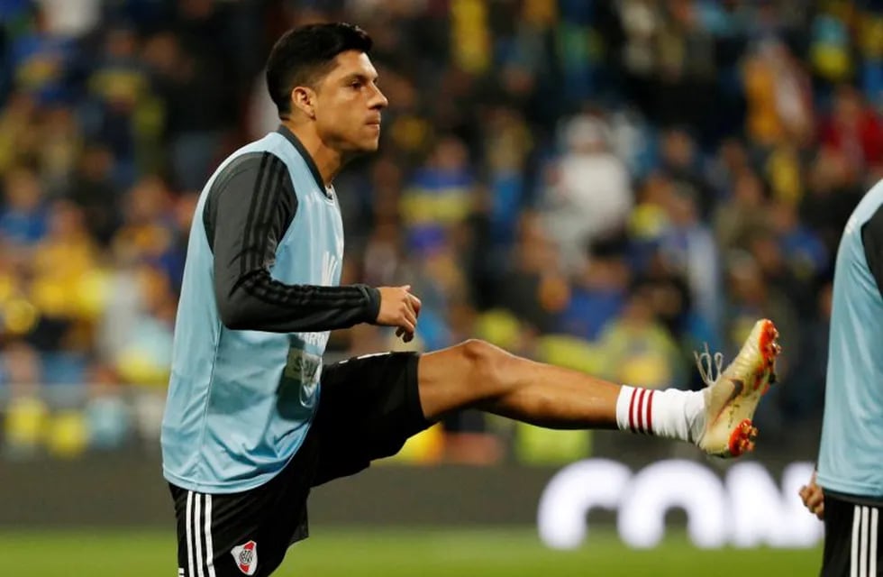 Enzo Pérez se entrenó en River y llegará sin problemas a la final de la Copa Libertadores. (REUTERS)