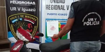 Iguazú: incautaron marihuana del baúl de una motocicleta